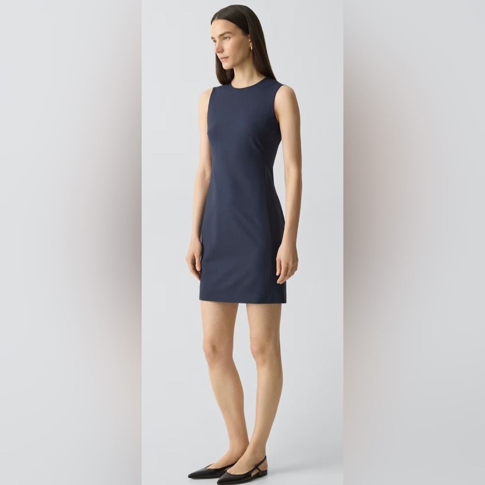 Theory Sleeveless Navy Dress